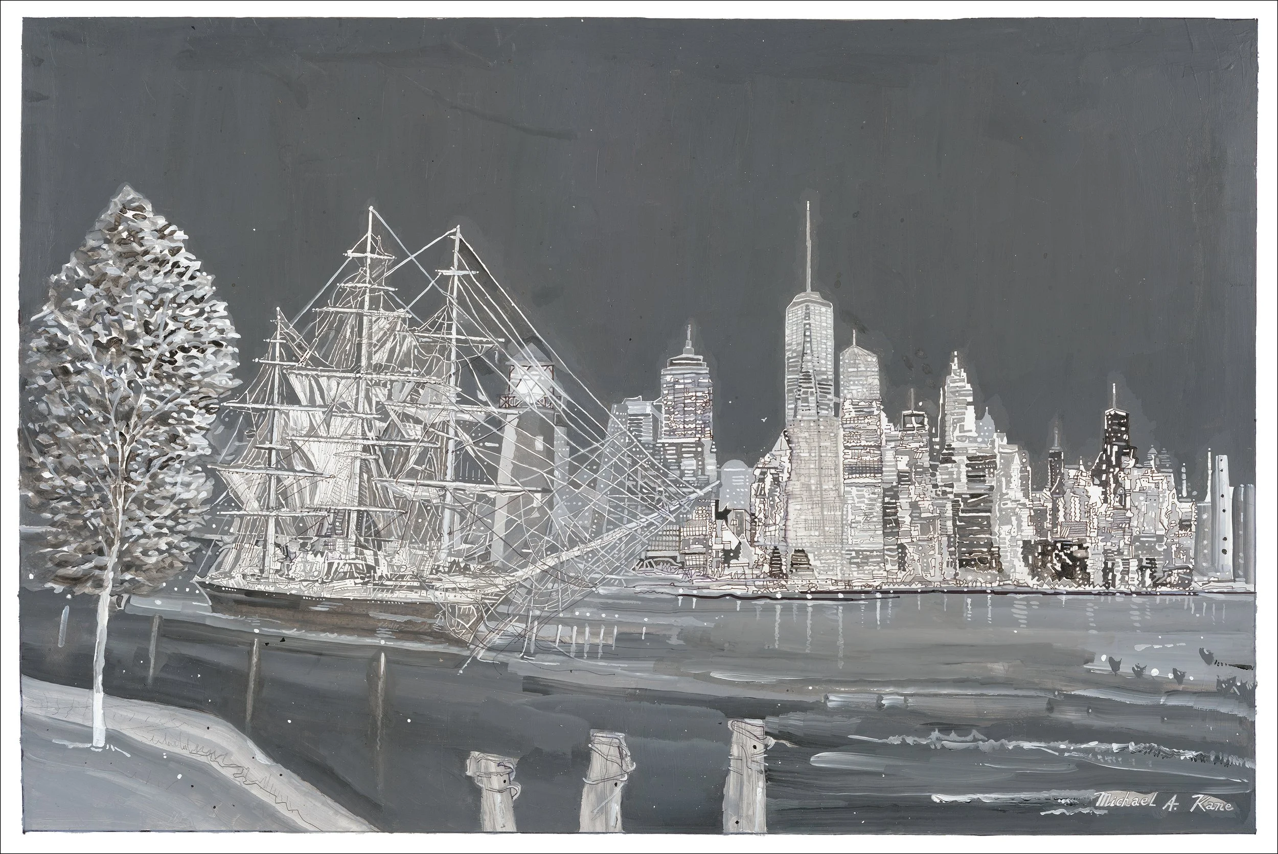 ghost ship in lower manhattan