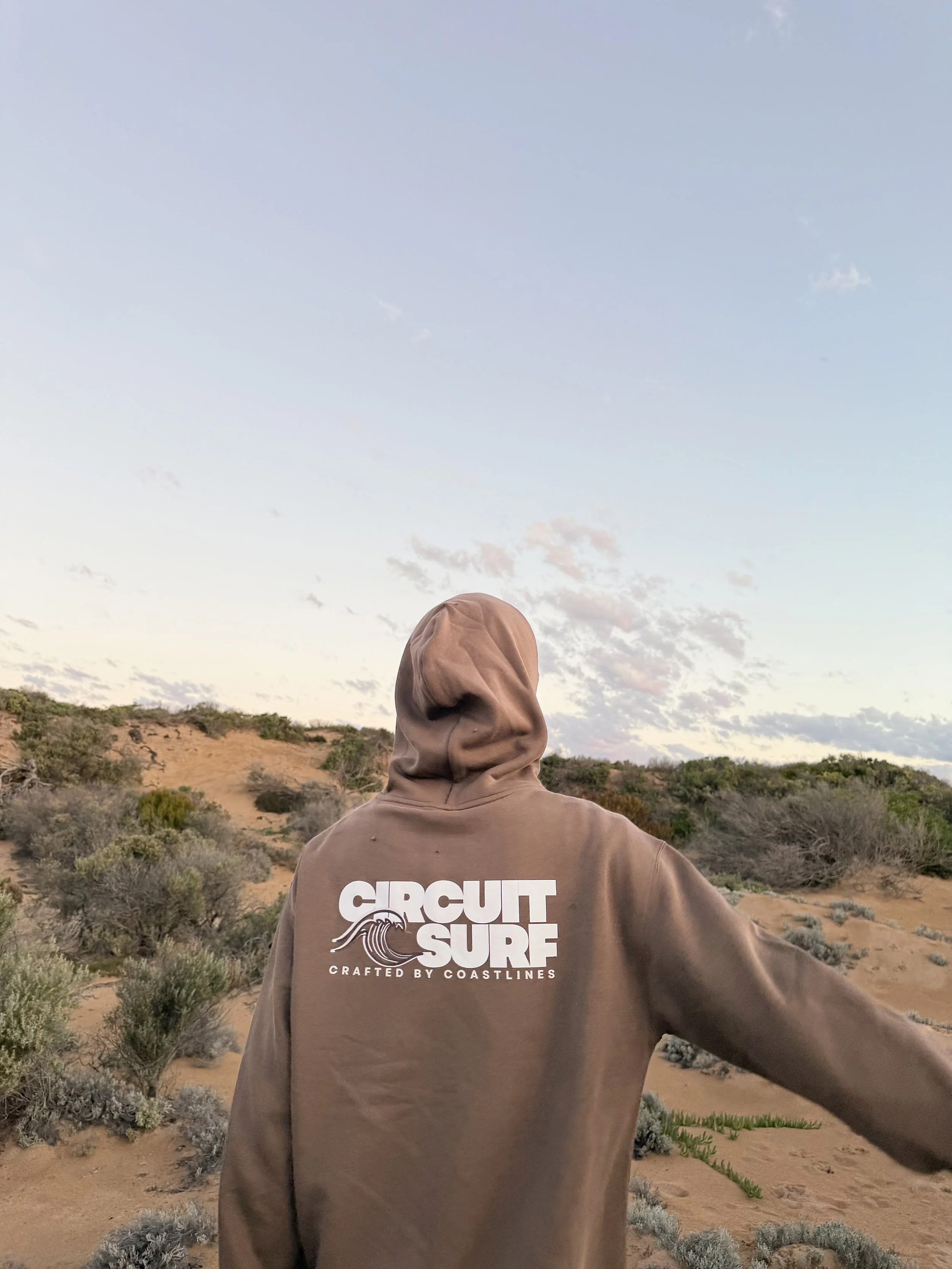 CIRCUIT Surf - Big Wave Hoodie (Brown)