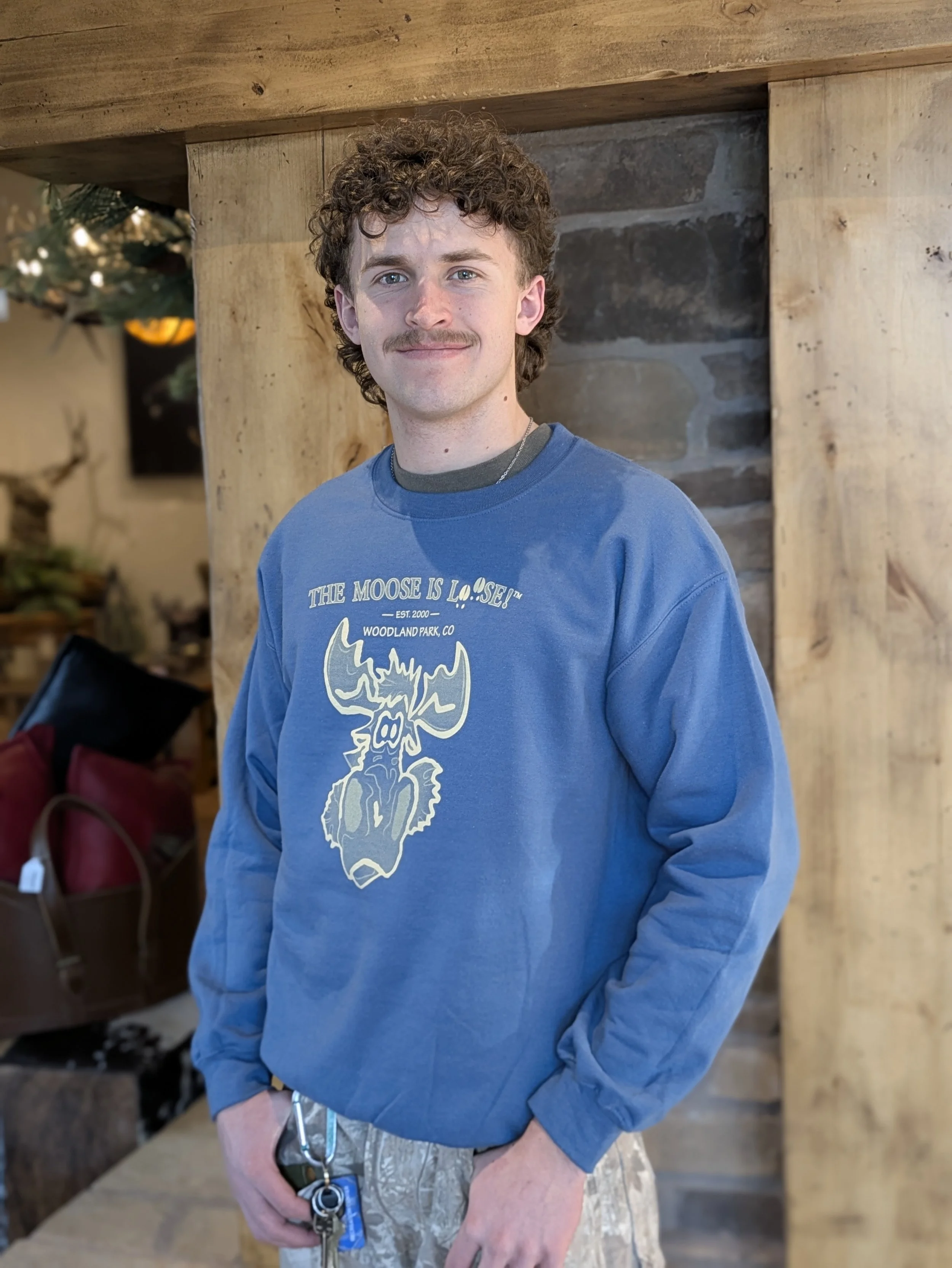 Indigo Blue Moose is Loose Crew Neck Shirt (Unisex)