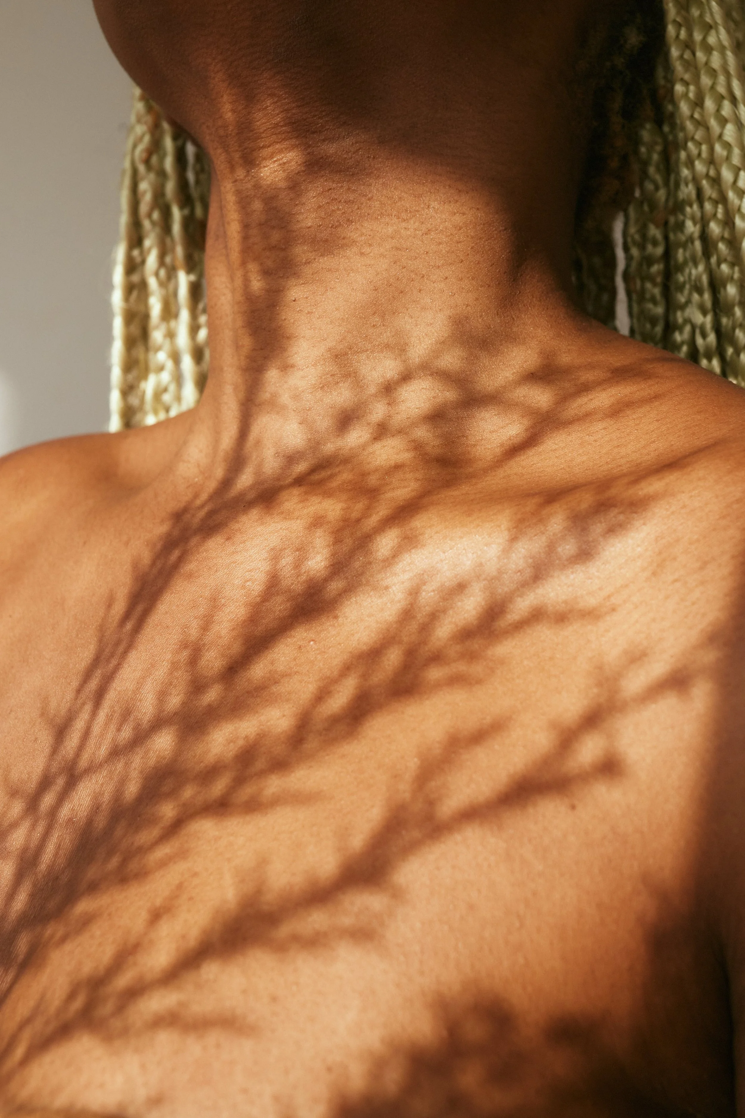 Feeling the sun on the skin , allowing the warmth to flow through the body
