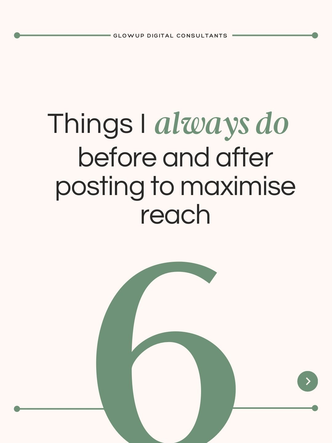 Here&rsquo;s exactly what I do before and after posting to maximise reach ☀️ 

These simple steps help warm up your audience, improve discoverability, and boost early engagement so your content performs better.

Save this checklist so you can use it 