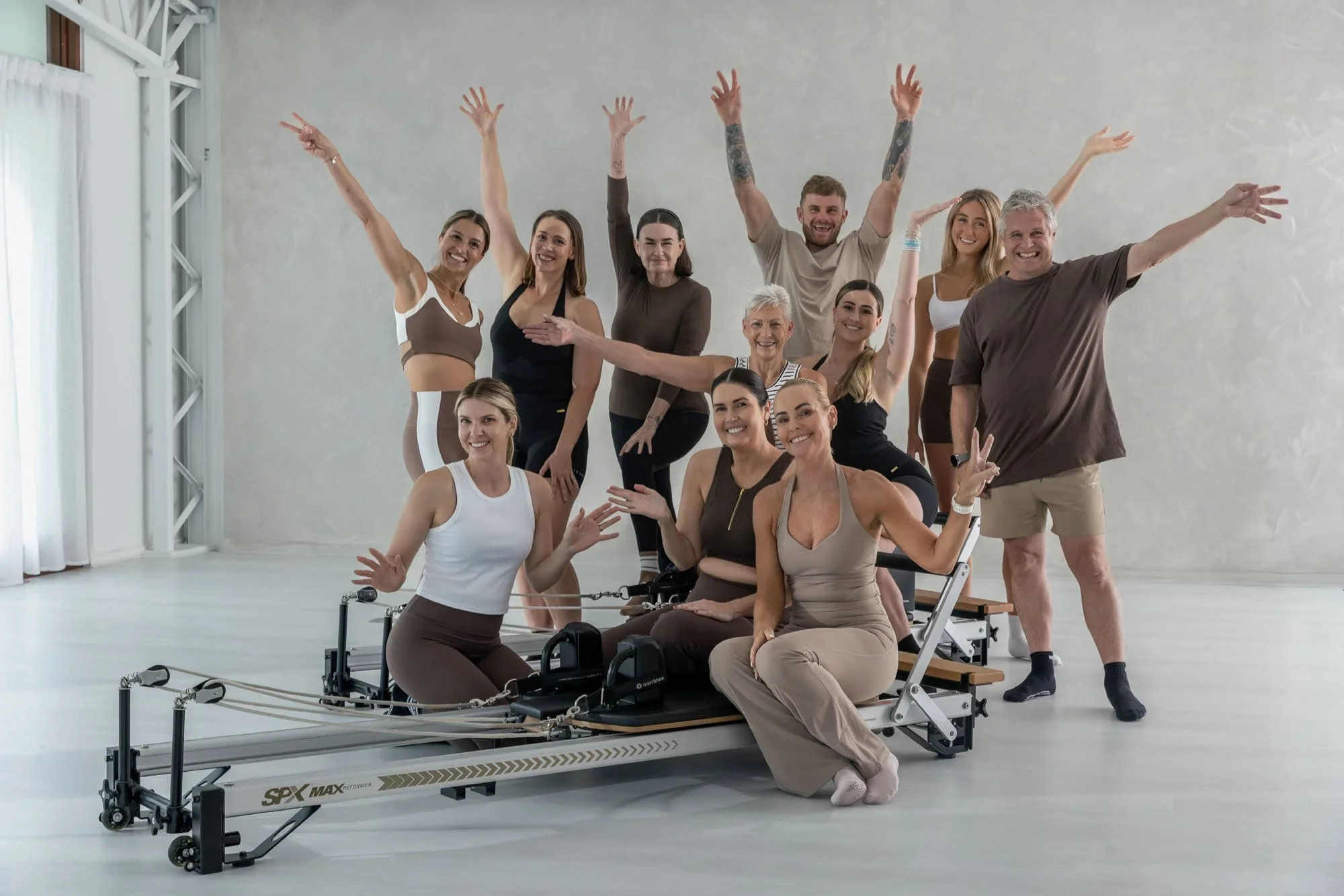 Pilates & Co community welcoming newcomers to Bundall Pilates classes