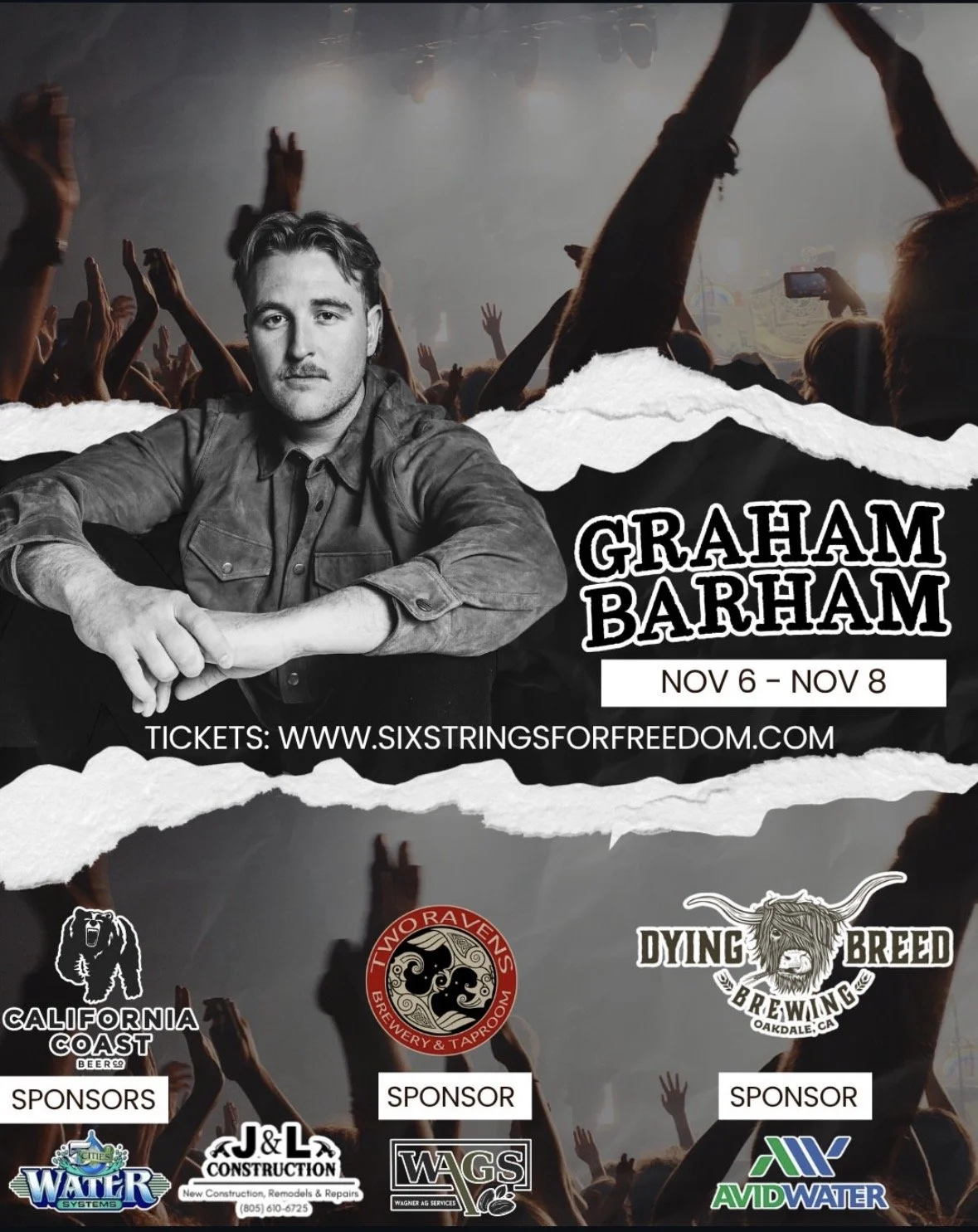 Six Strings for Freedom - Graham Barham - Two Ravens Brewery