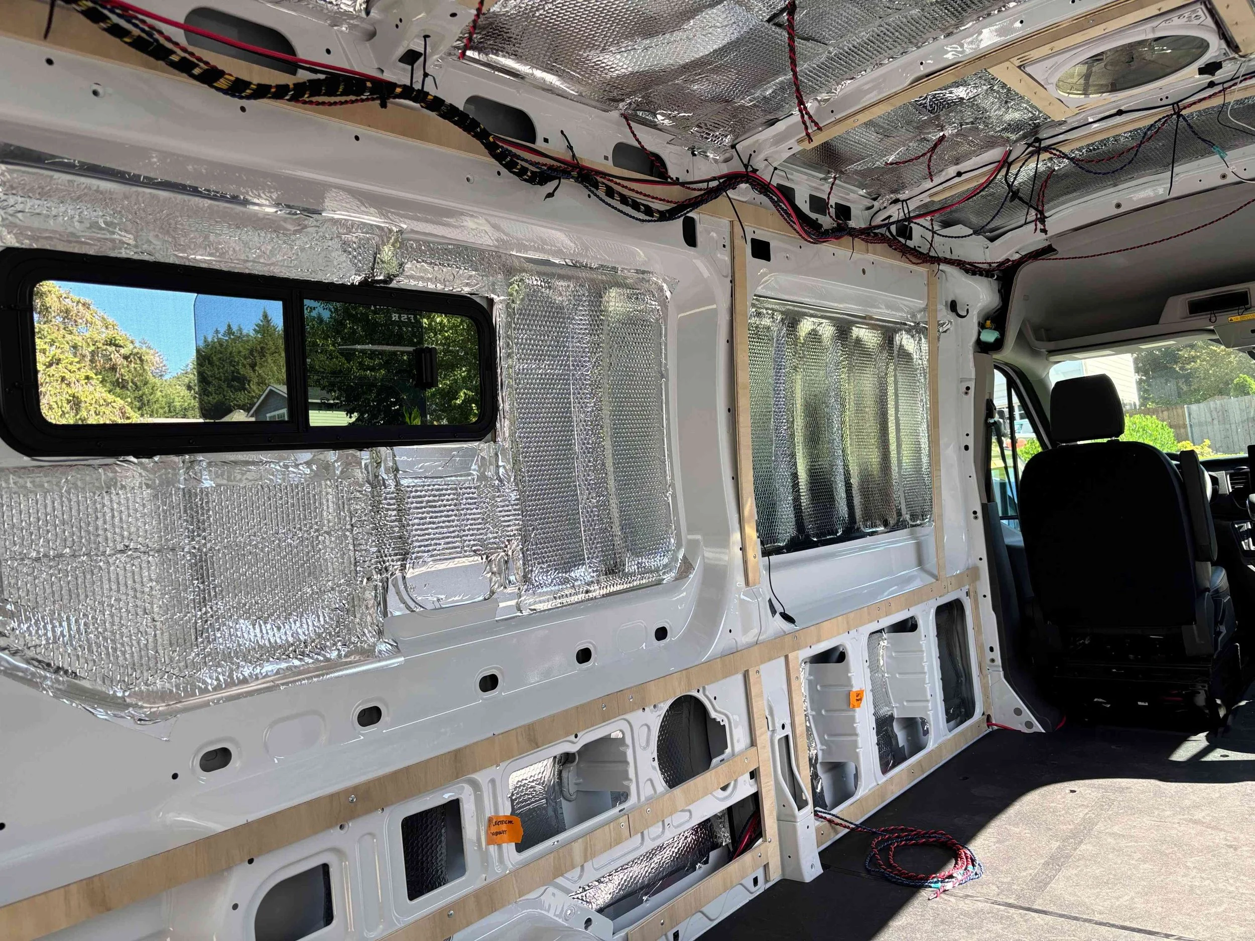 Mobile Van Upfitter - Insulation and pre-wiring