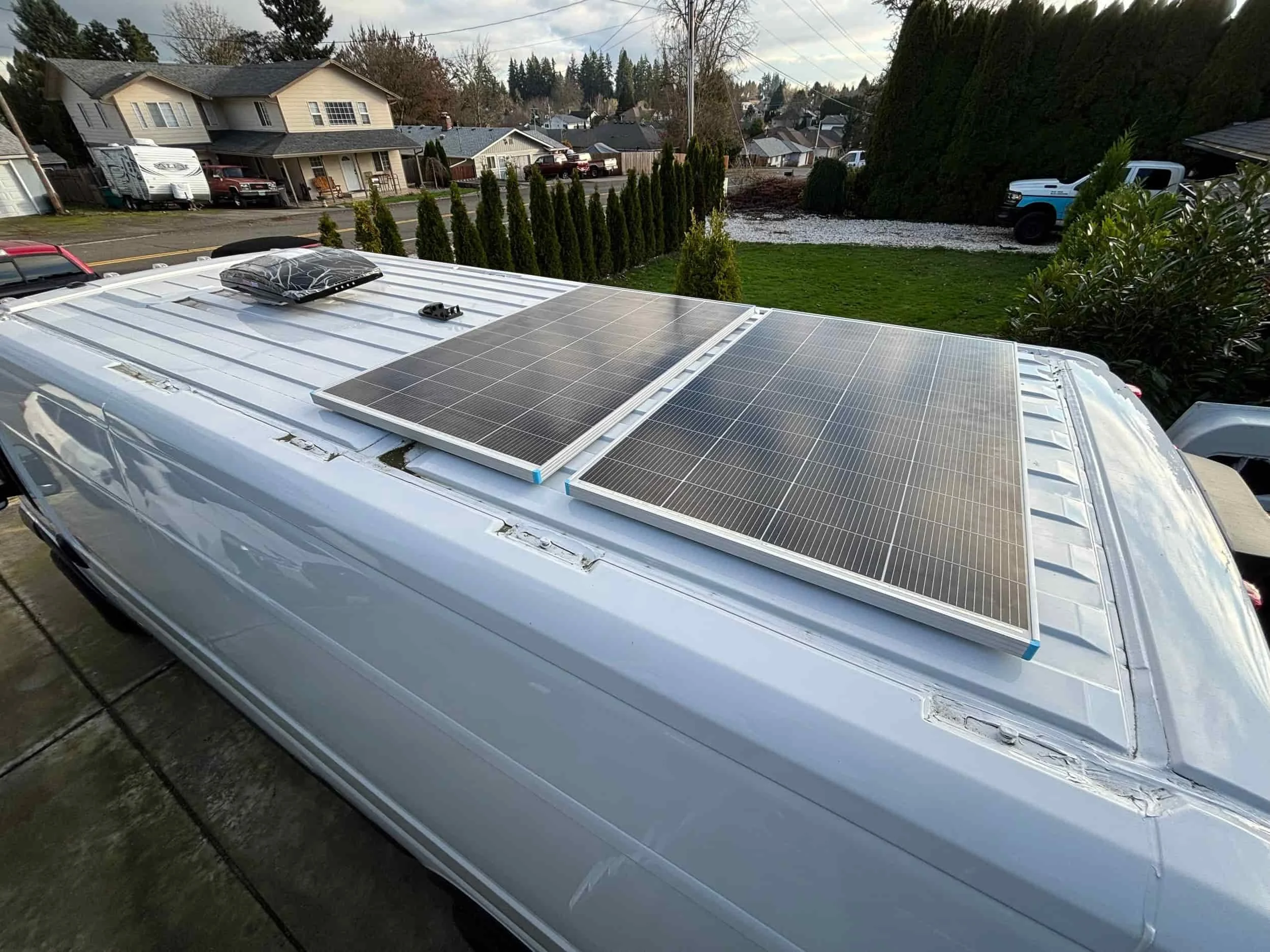 Mobile RV repair in vancouver, wa - solar panel install on camper van