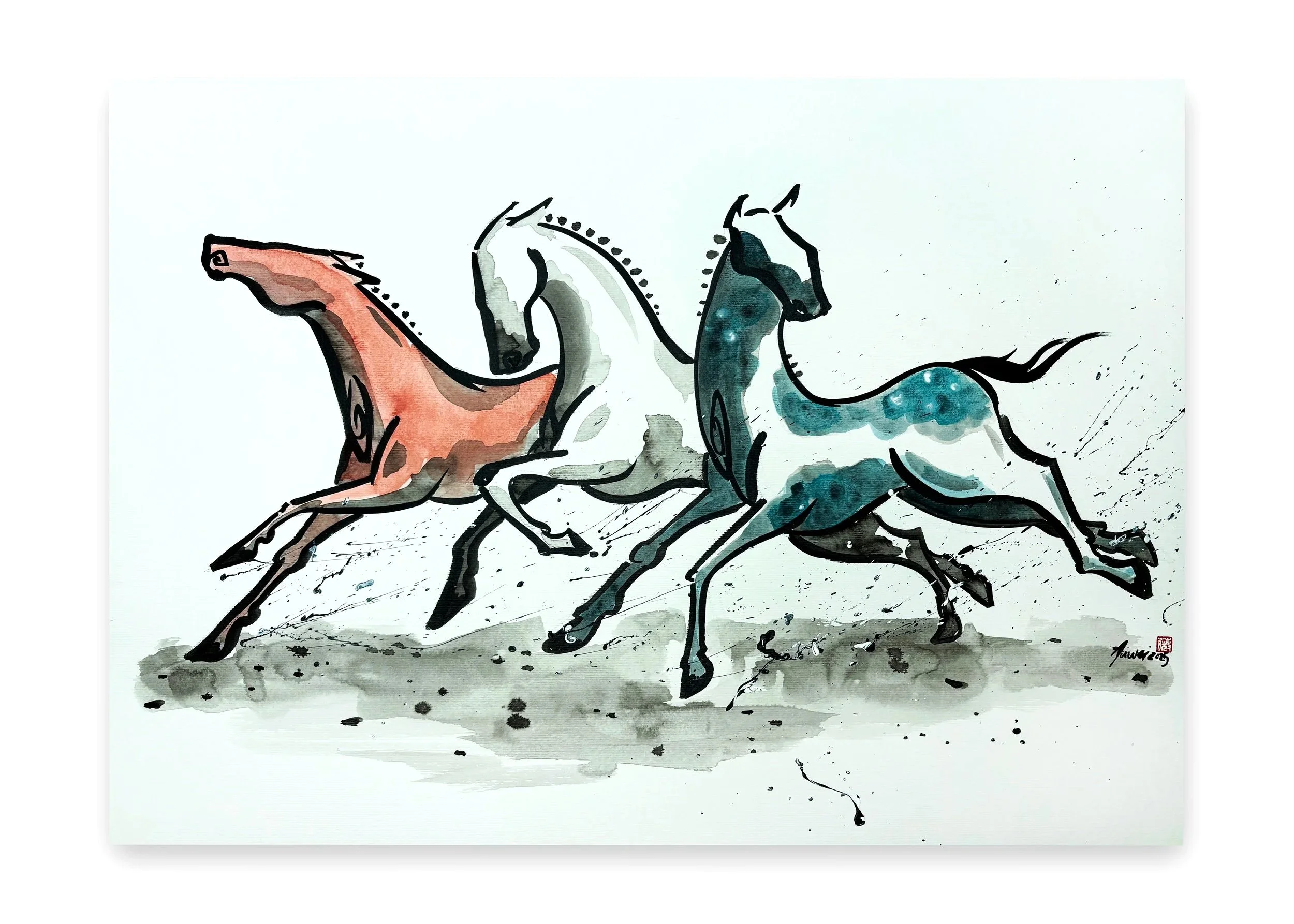 Run Through Time // available
50cmH x 70cmL
Ink & Acrylic on Acrylic Archival Paper
2026