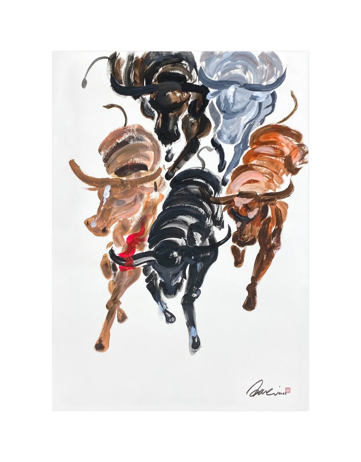 Bull Rush I // sold
2023
70cmH x 50cmL
Acrylic on Mixed Media Paper