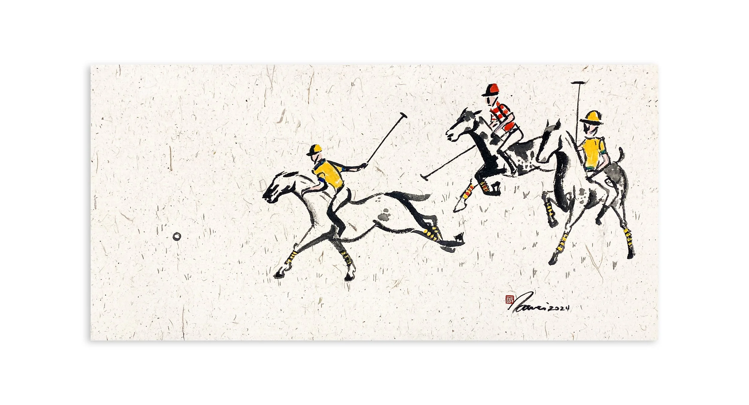 'Heart of The Chase' // sold
2024
34.5cmH x 71cmL
Mixed Media on Rice Paper