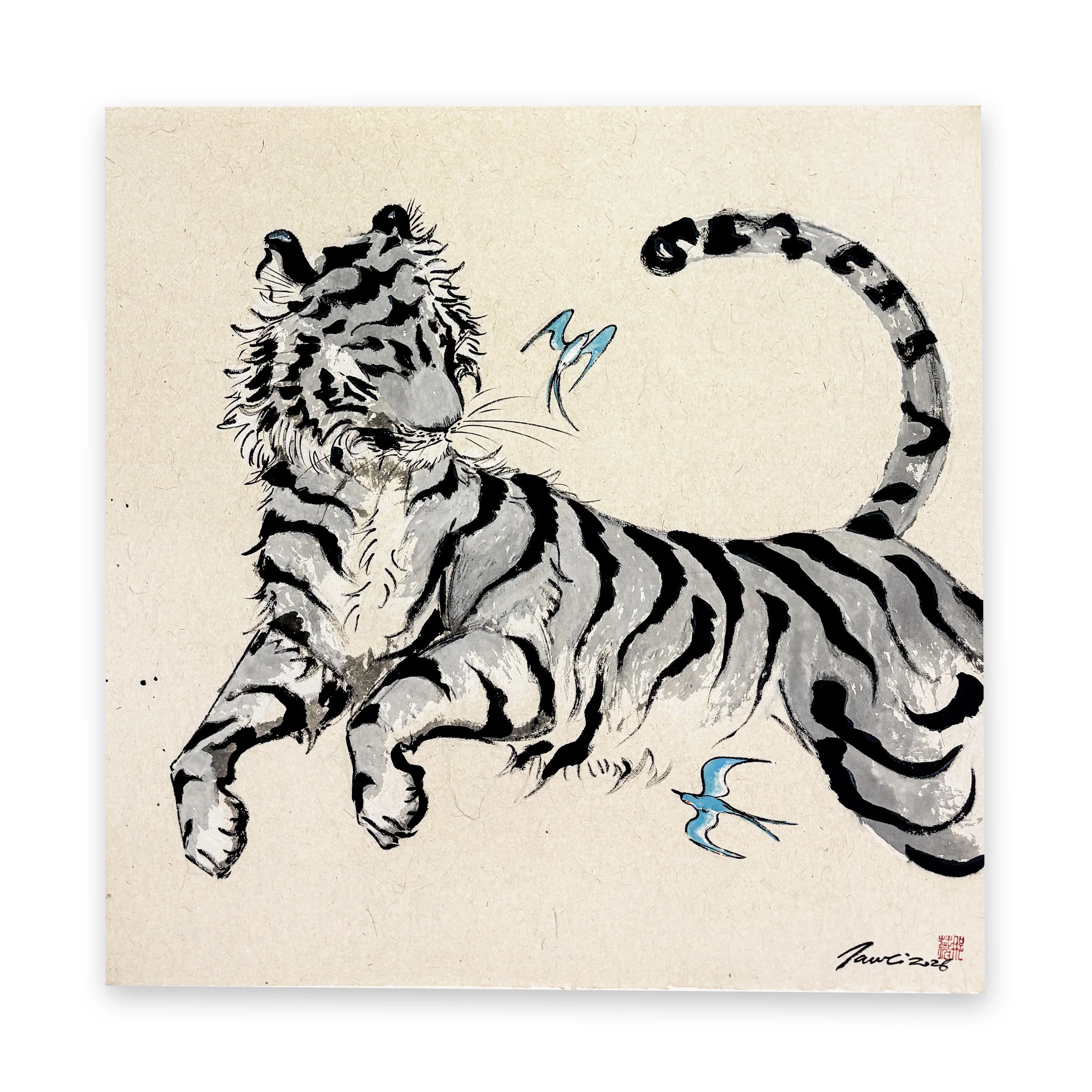Lightness of Being // available
70cmH x 70cmL
Ink & Acrylic on Rice Paper
2026