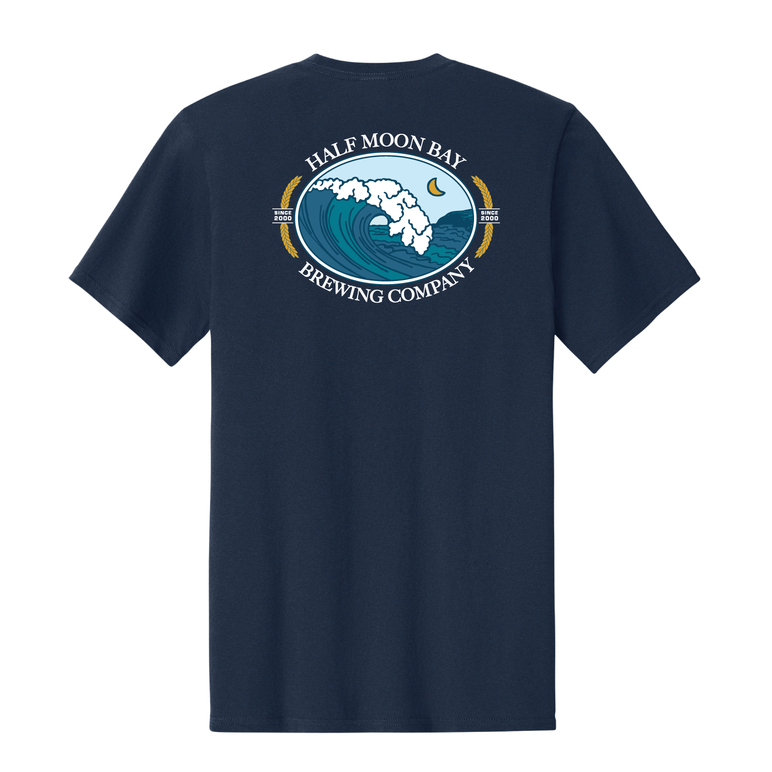 Half Moon Bay Navy Logo T-Shirt