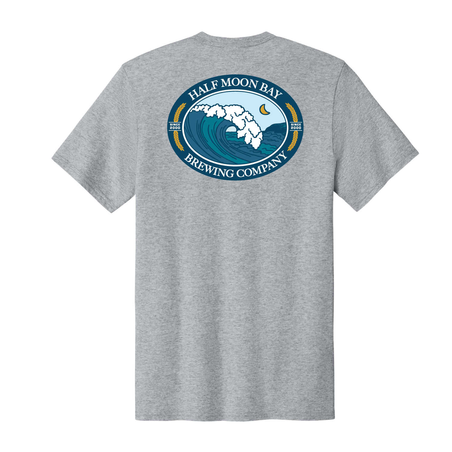Half Moon Bay Gray Logo T-Shirt