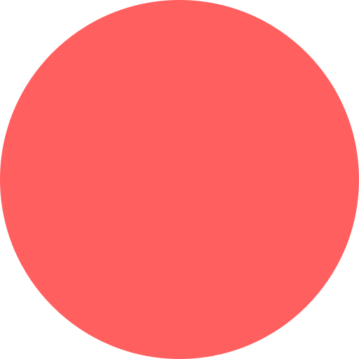 A large pinkish-red circle on a black background.