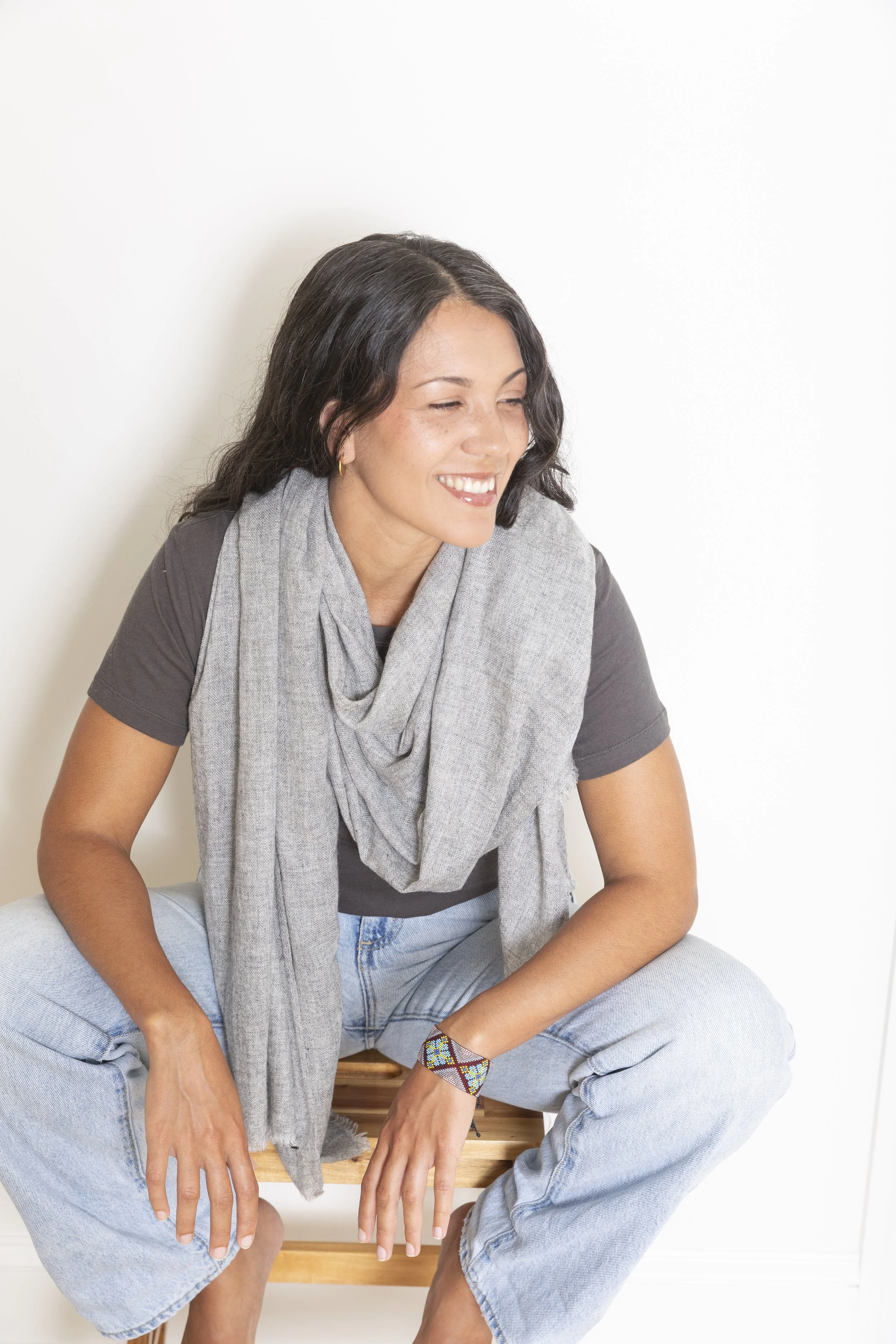 Silver Pashmina Shawl