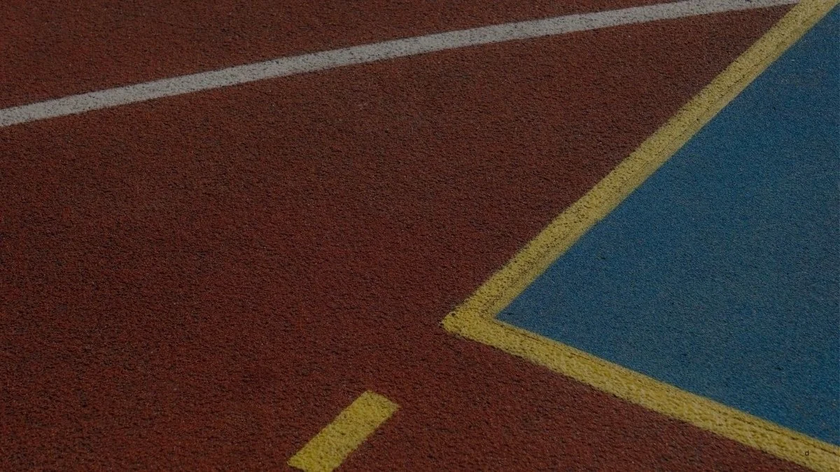Lignes d’une piste d’athlétisme, univers sport pour goodies d’événements et clubs.