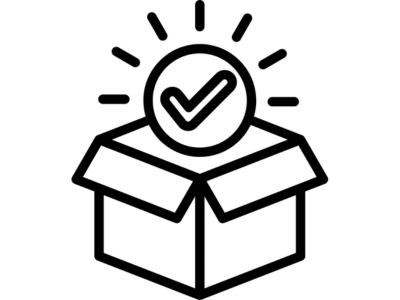 Icône contrôle qualité : vérification des marquages, finitions et conformité avant livraison.