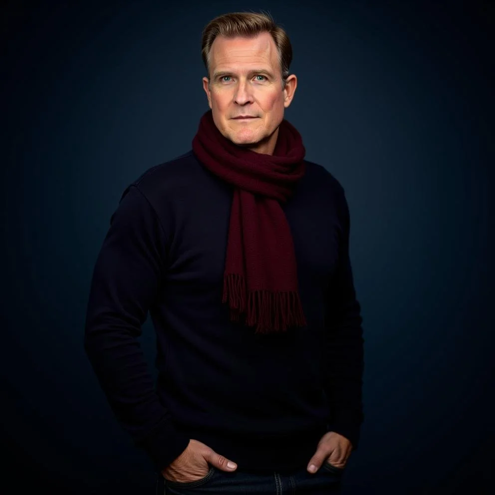 FINALIST_Jai-Viibes-Portrait-Podcast-Zoom-Navy-Crewneck-Burgundy-Fringe-Scarf-Hands-Pockets-v1.jpeg