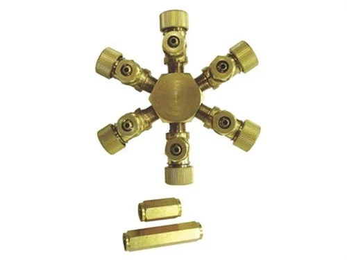Ista Metal CO2/Air Flow Regulator - 6 ways