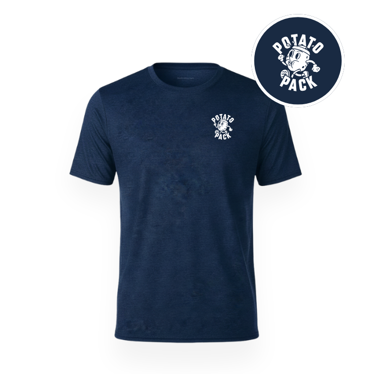 Potato Pack Active Short Sleeve Navy Front.png