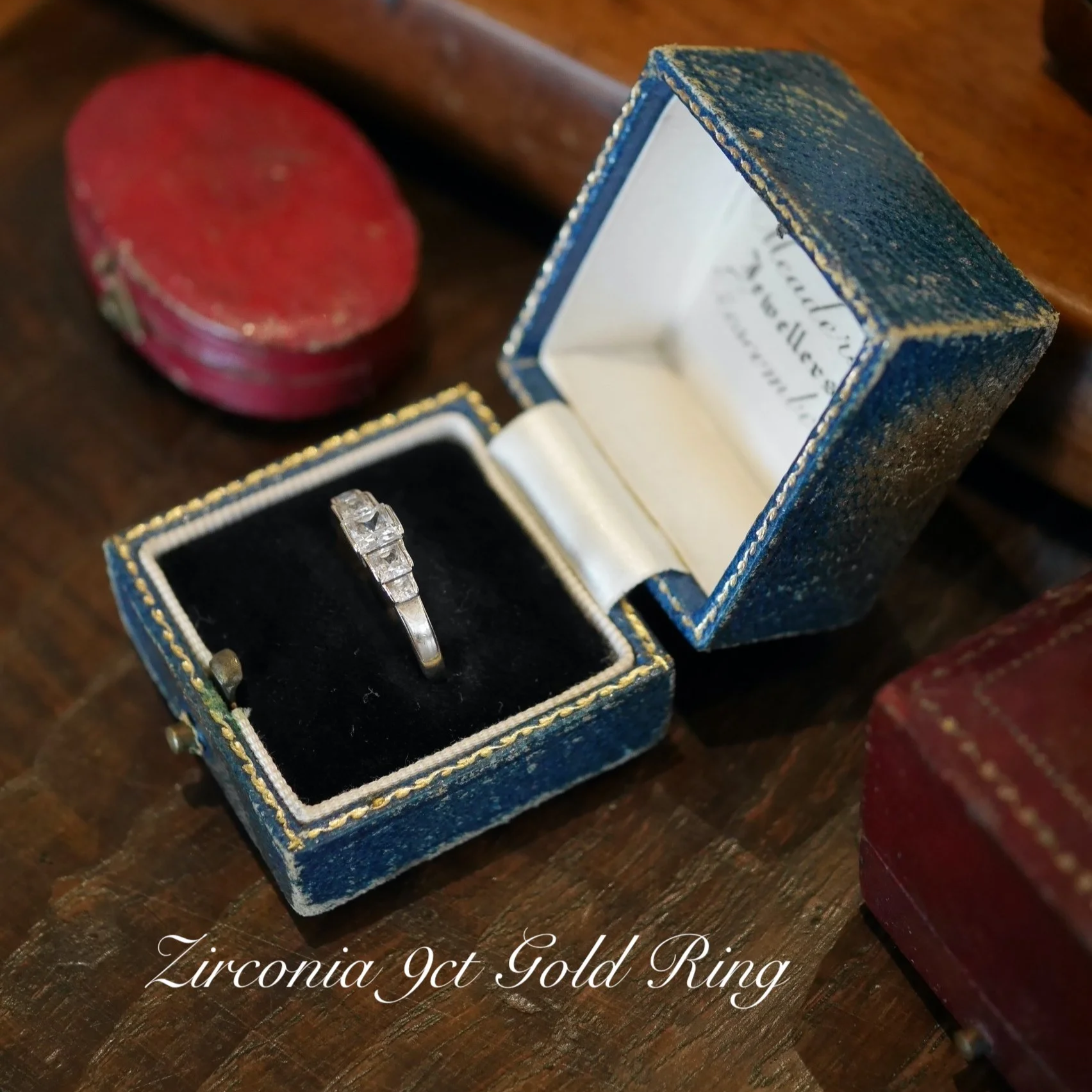 ビンテージ9金のジルコニアリング（20世紀）