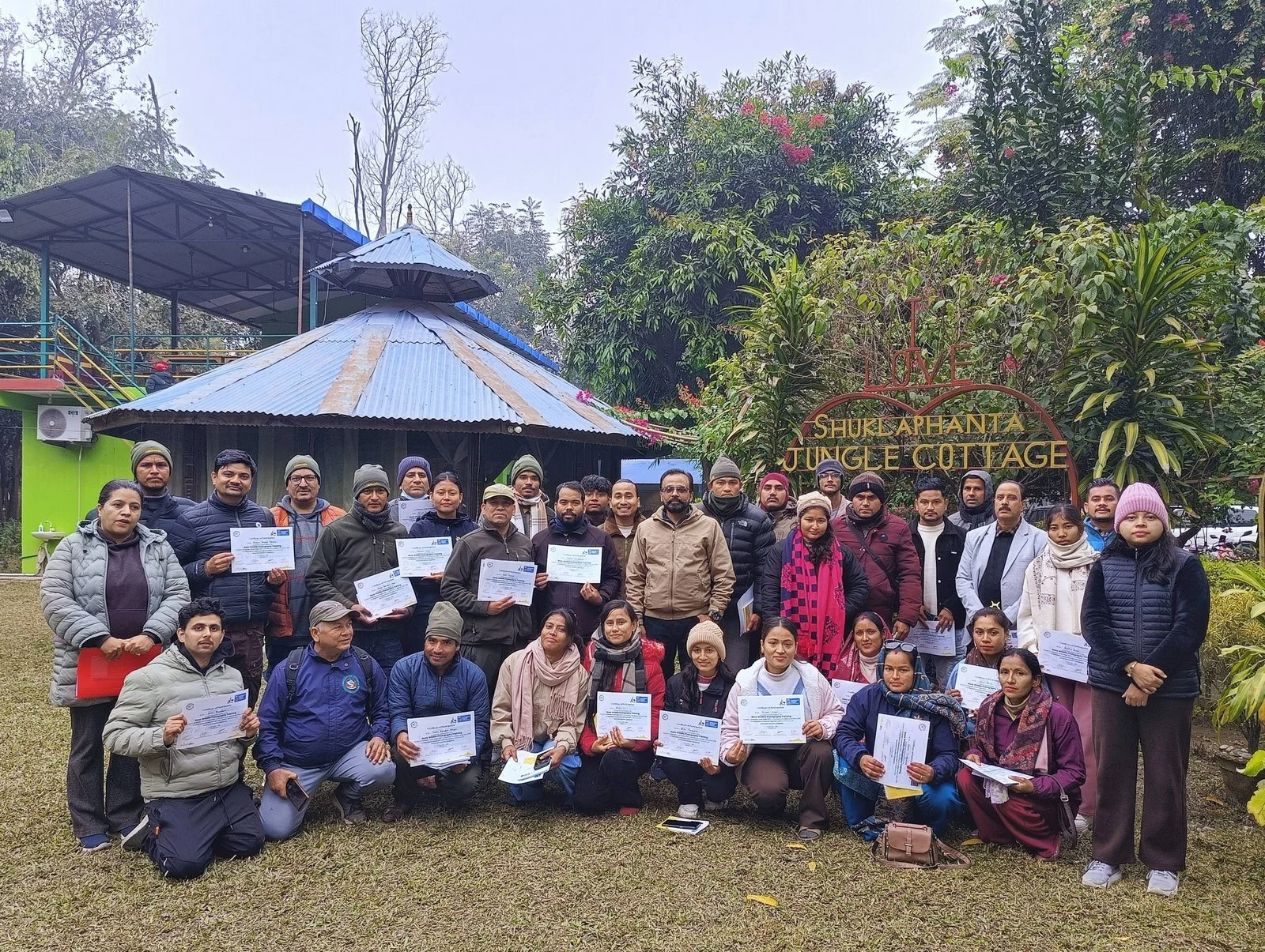 Group photo at Shuklaphanta