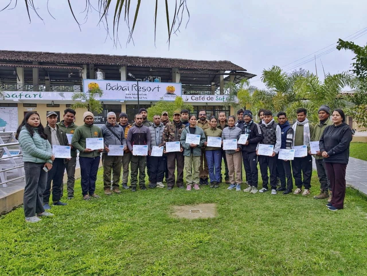 Group photo at Bardia