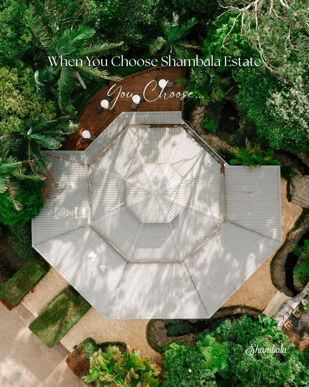 Choosing Shambala Estate means choosing more than just a wedding venue 🤍

From multiple ceremony and reception spaces to on-site accommodation, wedding coordination support, incredible catering, trusted vendors, styling options, and five acres of ga