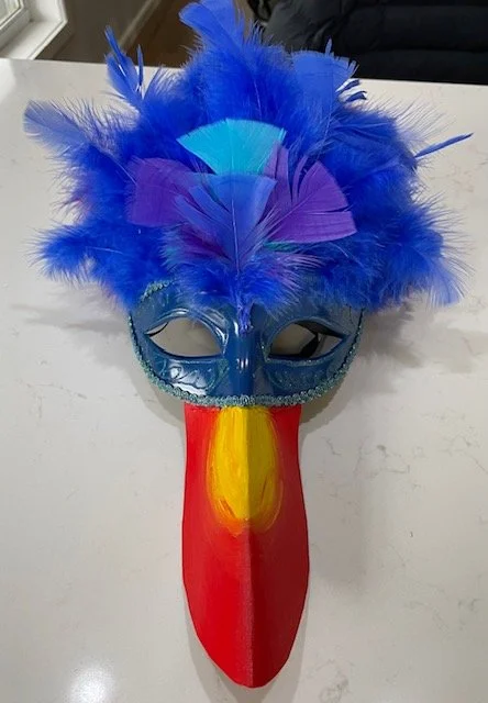 Rafiki babboon costume mask for musical theatre production of The Lion King