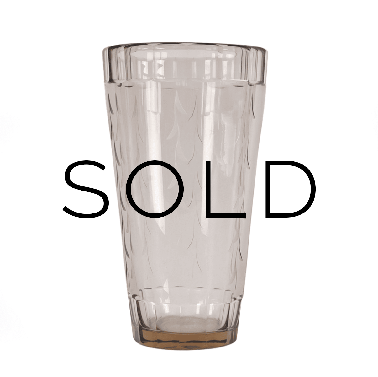 ELIS BERGH In the manner of. vase, smoke-tinted glass.