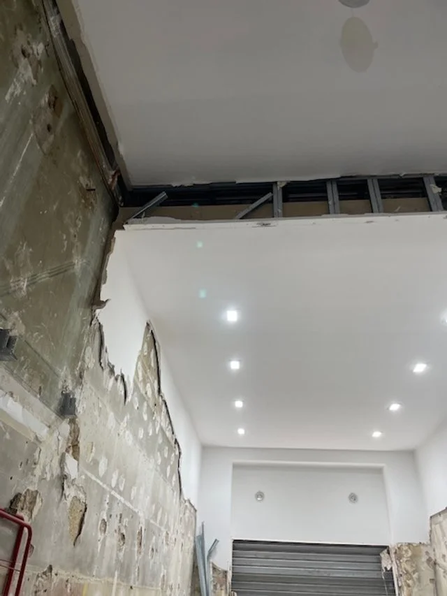 Plafond du local commercial