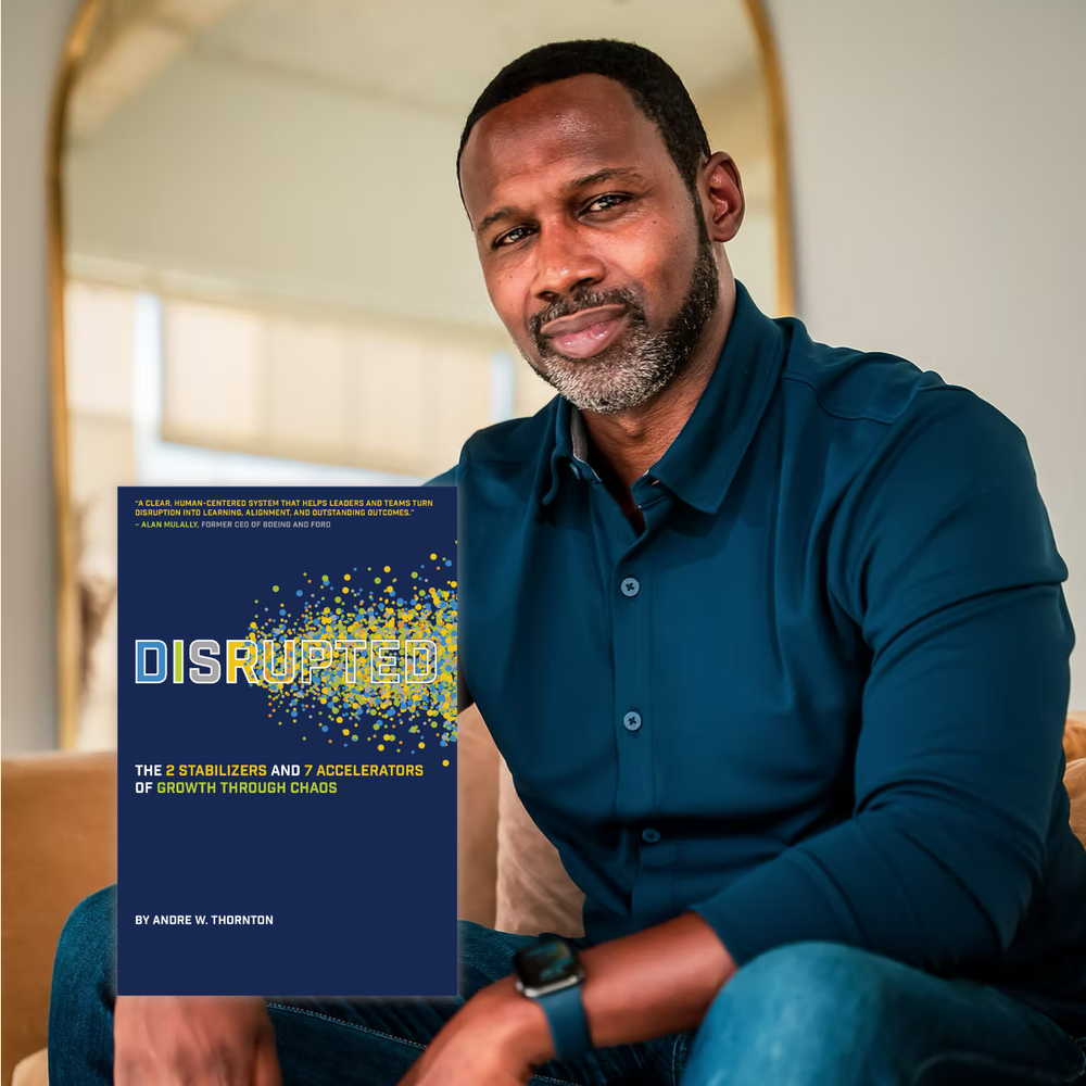 Author feature for Andre W. Thornton’s book Disrupted