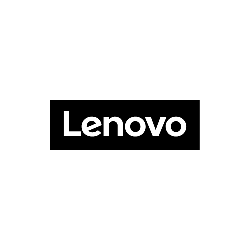 Lenovo logo on a black background