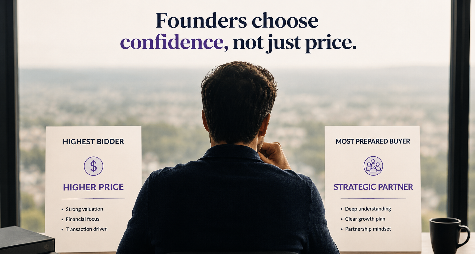 Why don’t founders always choose the highest bidder? Why does preparation matter more than price in founder-led deals?&nbsp;