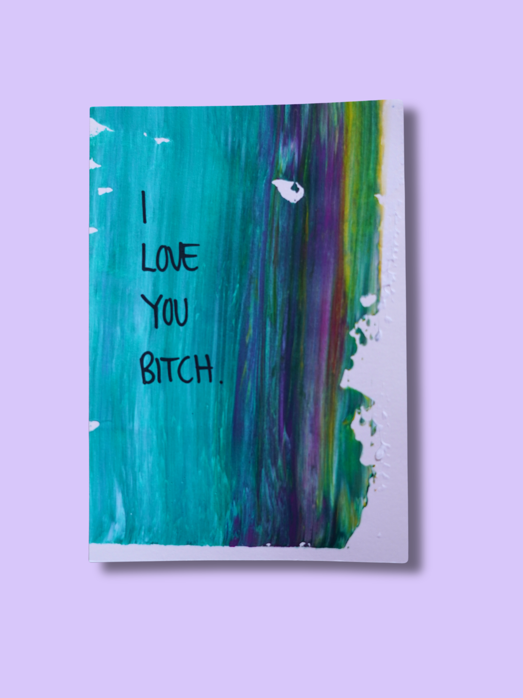 Unikat, Einzelstück, Postkarte, karte, i love you, ich liebe dich, emotionen