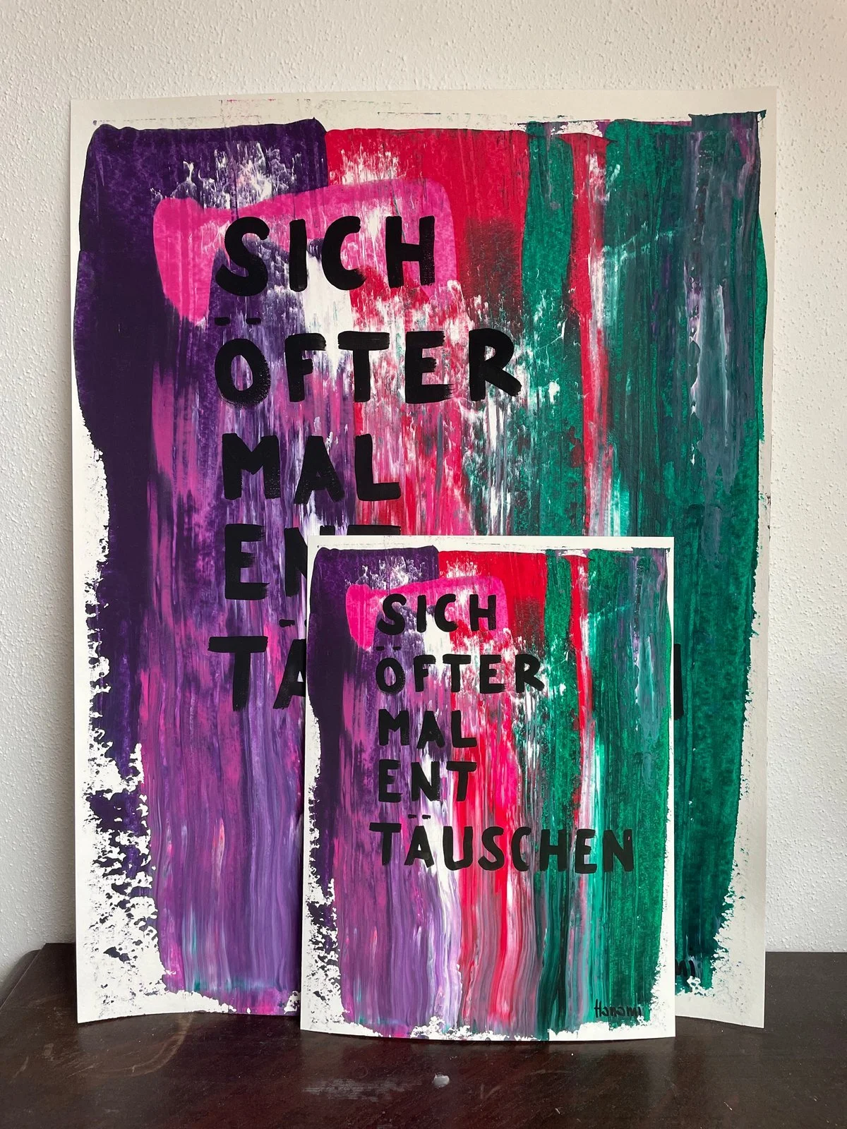 Poster, Kunstprint,  Fine Art Print, Gefühle Spruch
