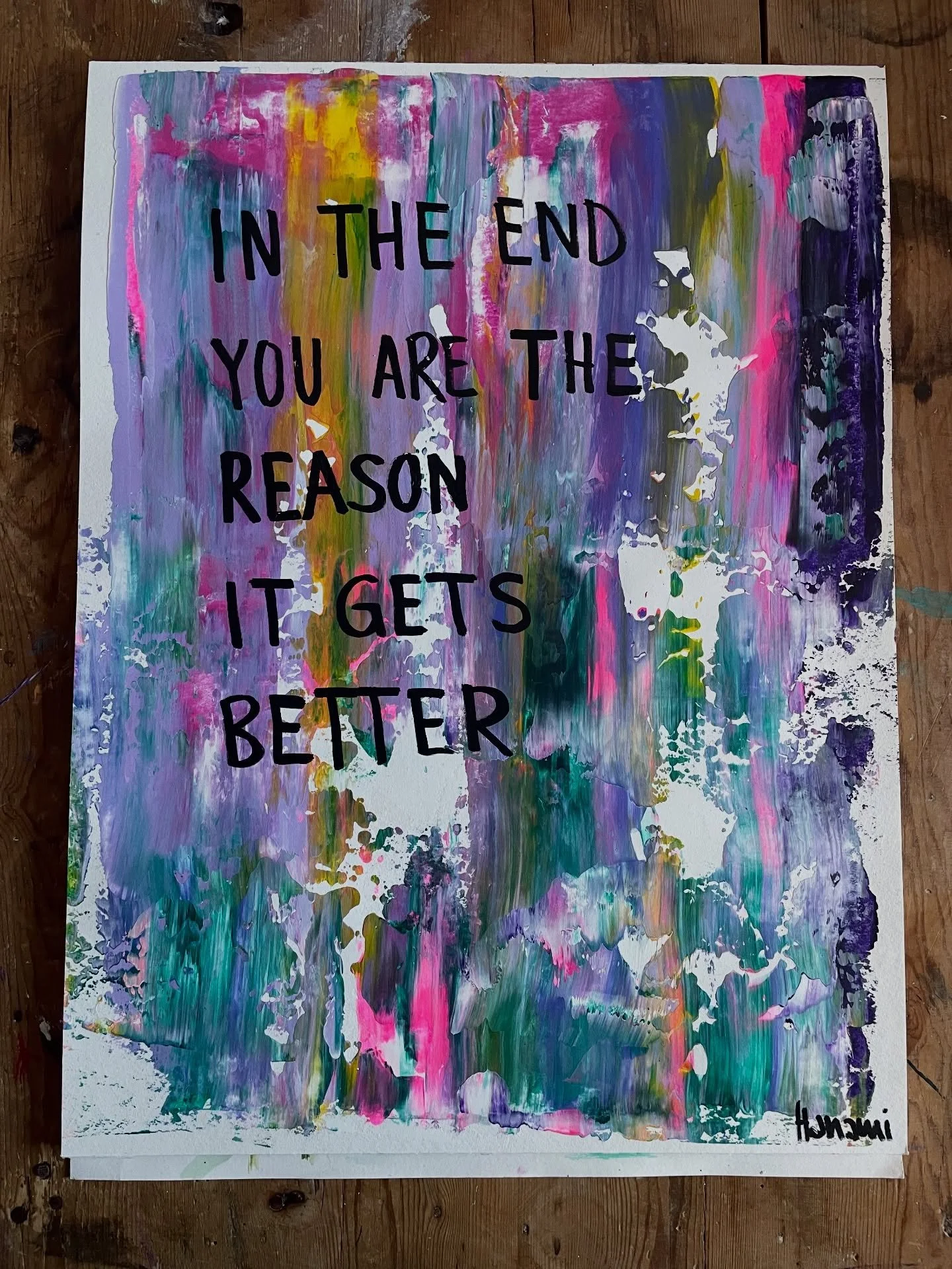 Im Au&szlig;en werden dinge leichter. T&uuml;ren k&ouml;nnen aufgehen. Umst&auml;nde ver&auml;ndern sich.

Aber du bist der Grund, dass sich Dinge &uuml;berhaupt bewegen.

Wenn du das heute oder sp&auml;ter mal f&uuml;hlen willst &rarr; speicher dir 