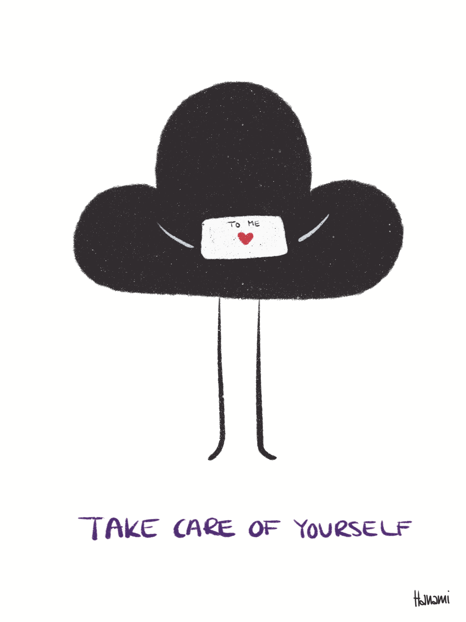 Postkarte Black Cloud - Loveletter to me