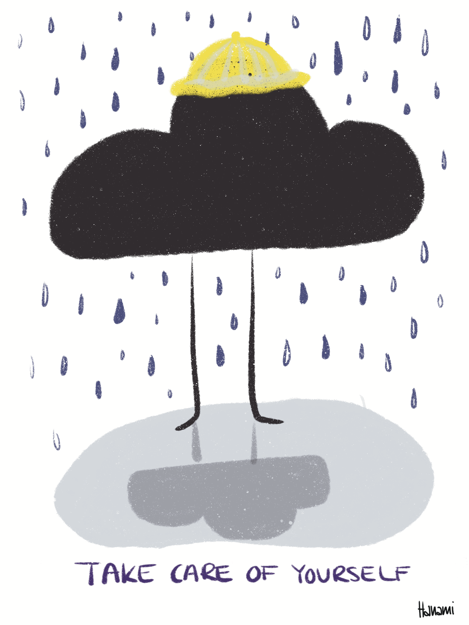 Postkarte Black Cloud - Regen