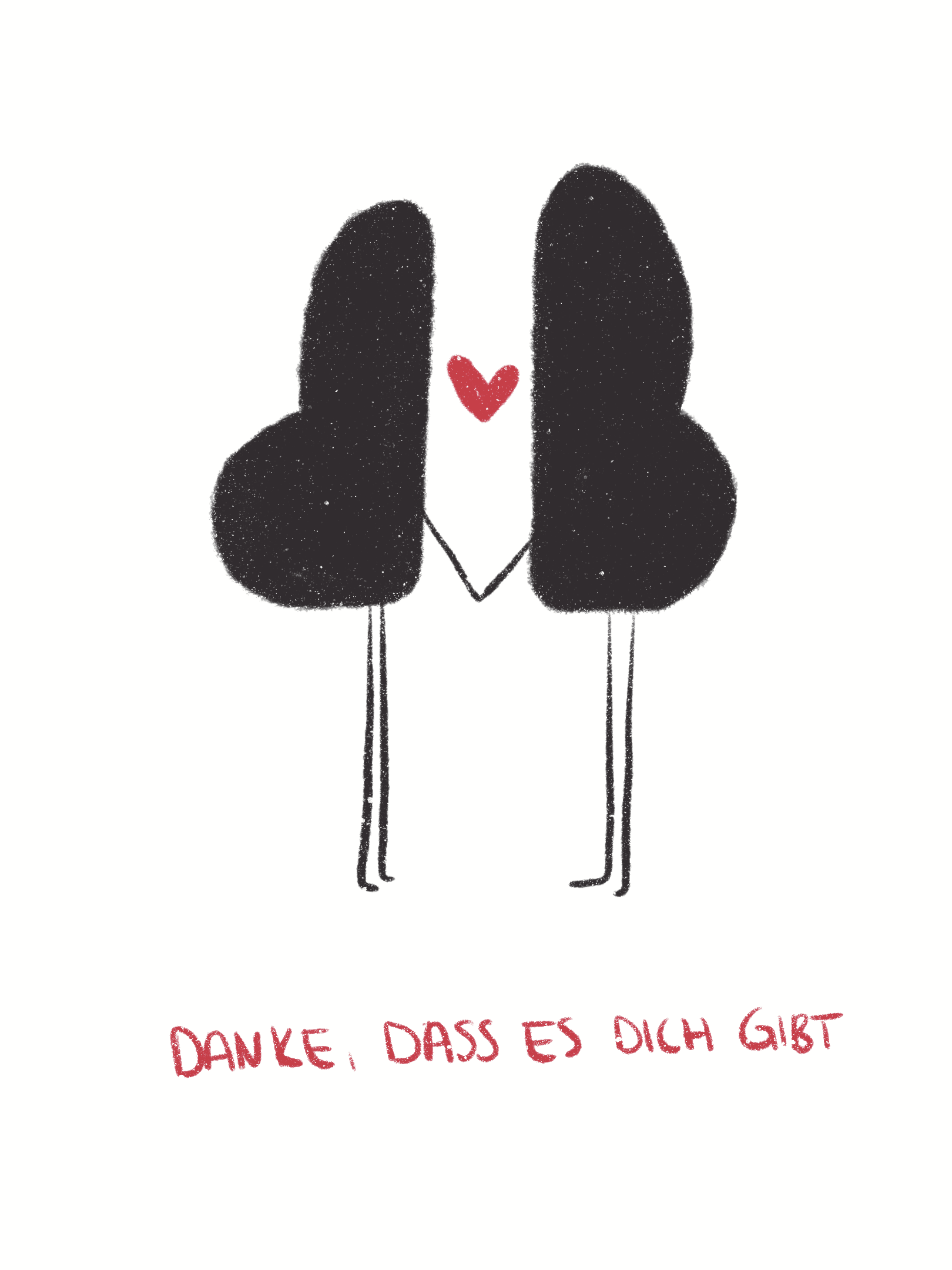 Postkarte Black Cloud - Danke