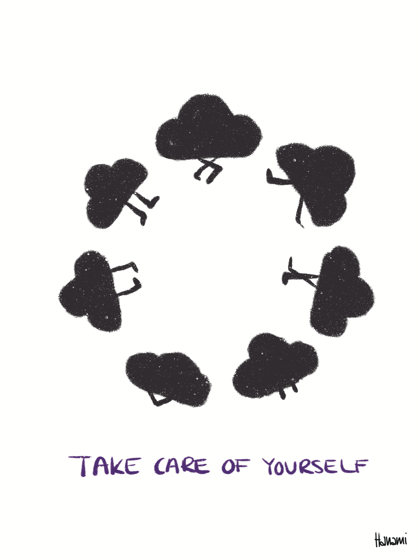 Postkarte Black Cloud - Gruppe