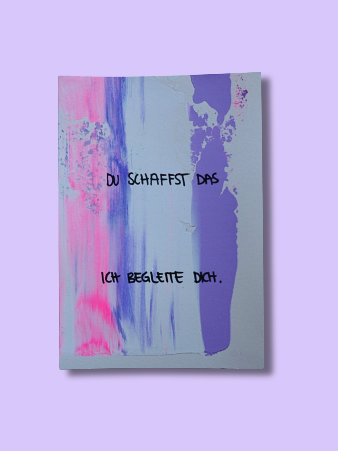 Unikat, Einzelstück, Postkarte, karte, i love you, ich liebe dich, emotionen, du schaffst das