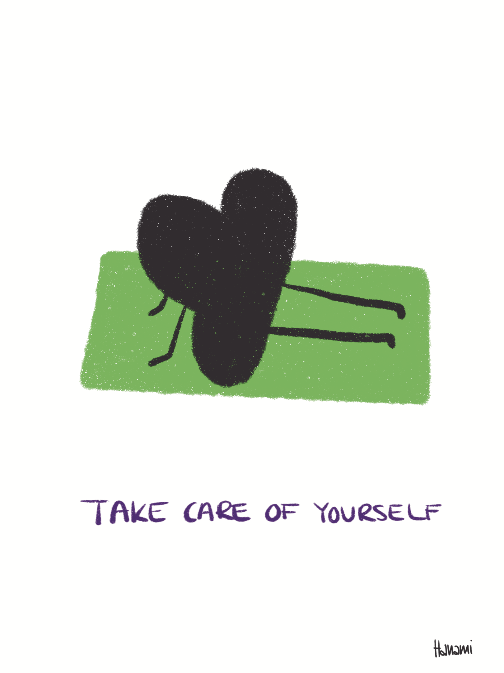 Postkarte Black Cloud - Workout