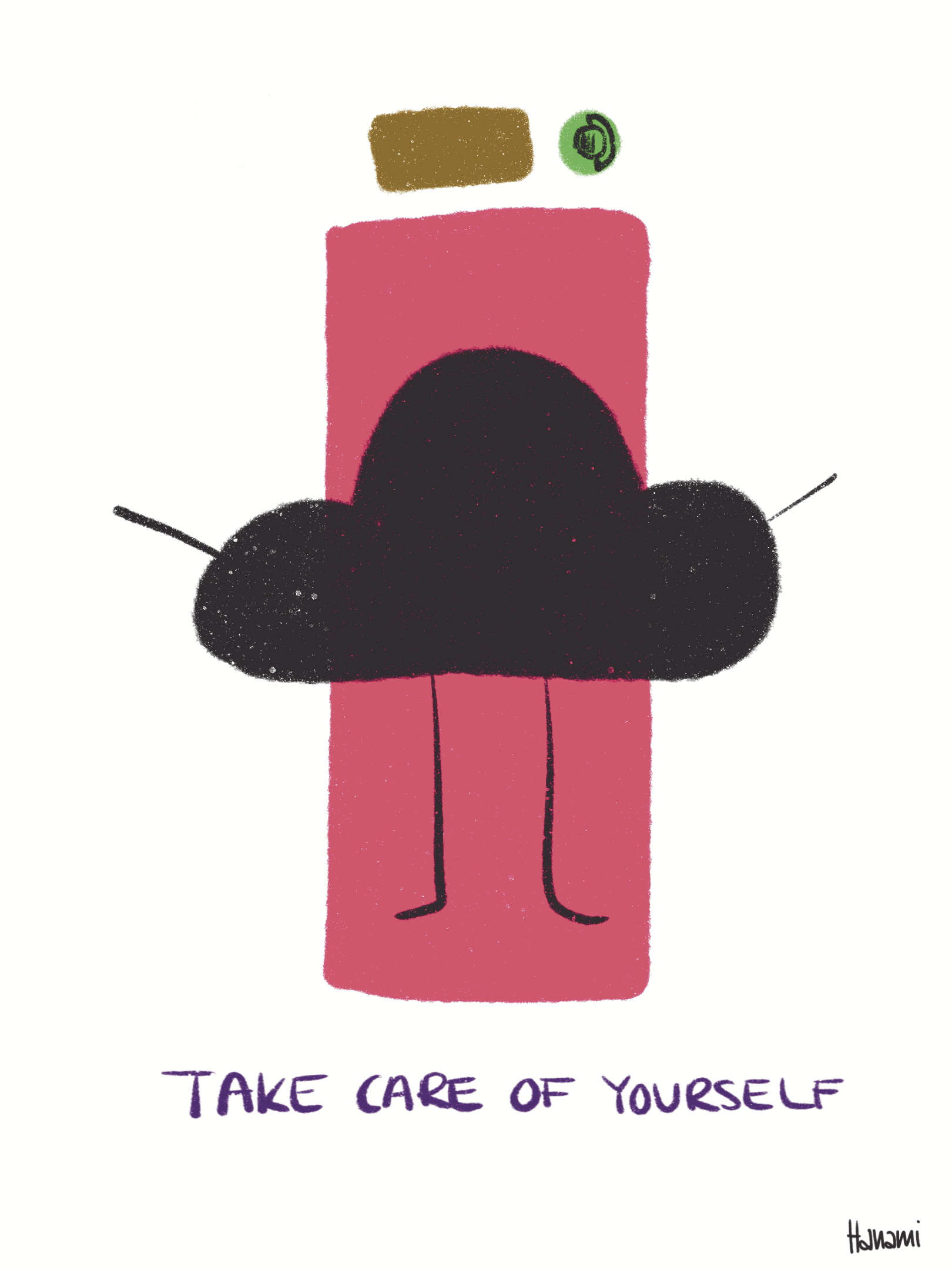 Postkarte Black Cloud - Yoga