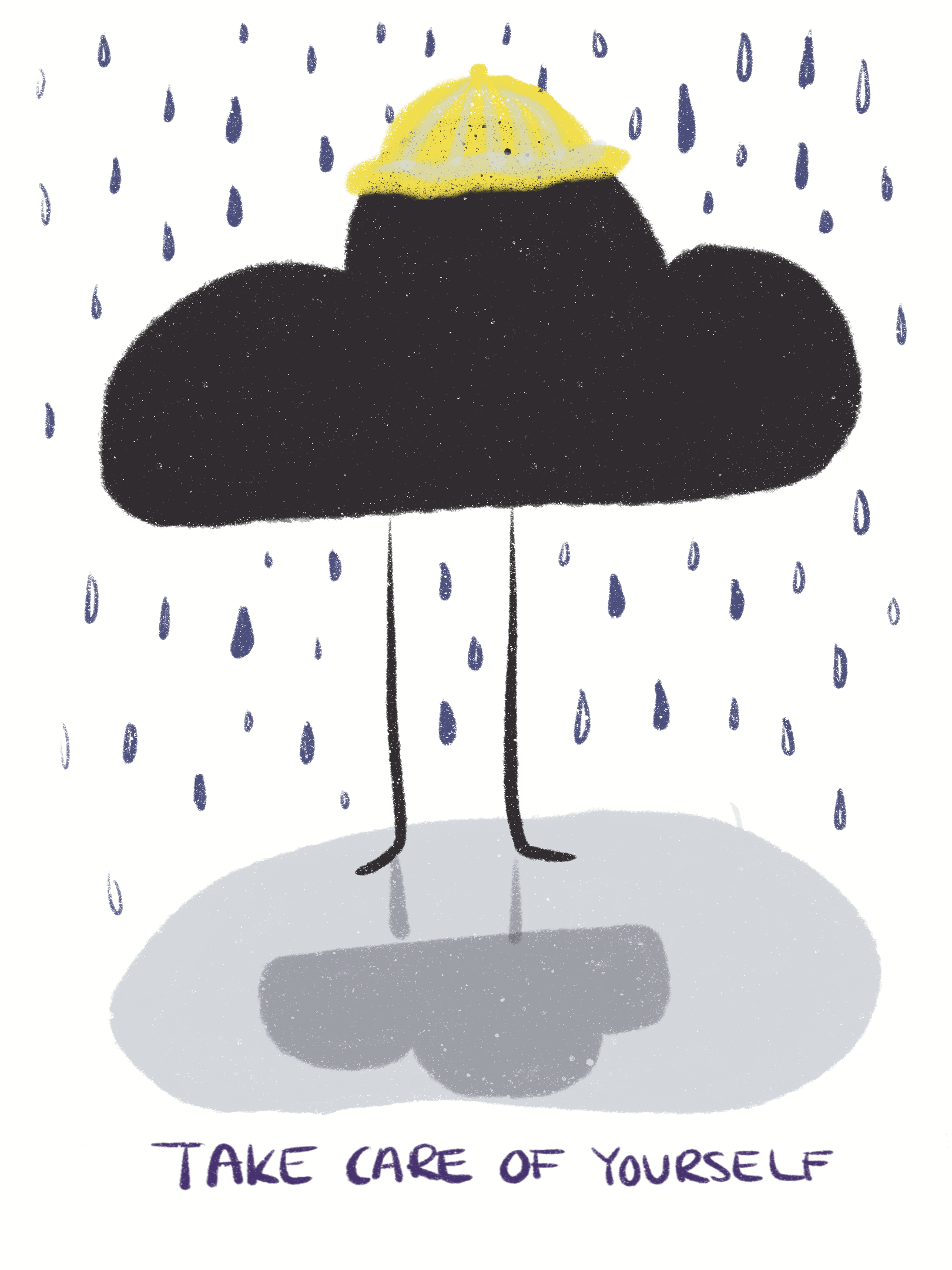 Postkarte Black Cloud - Regen