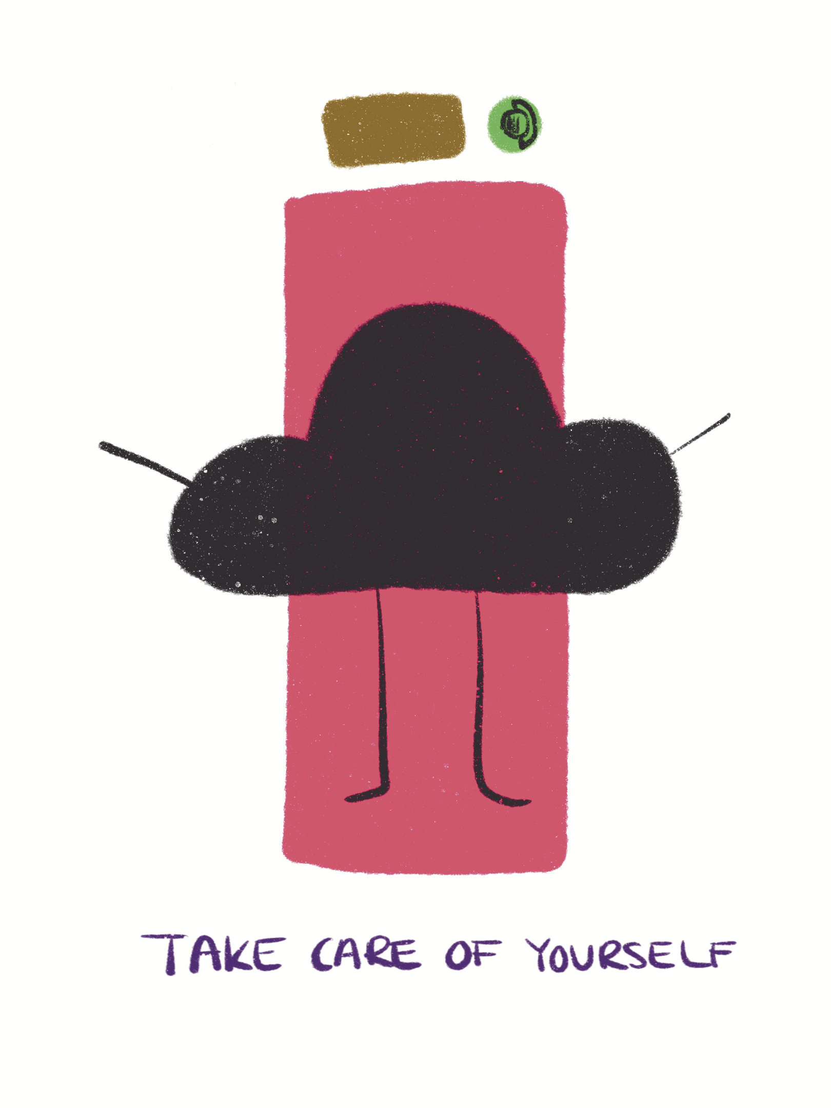 Postkarte Black Cloud - Yoga