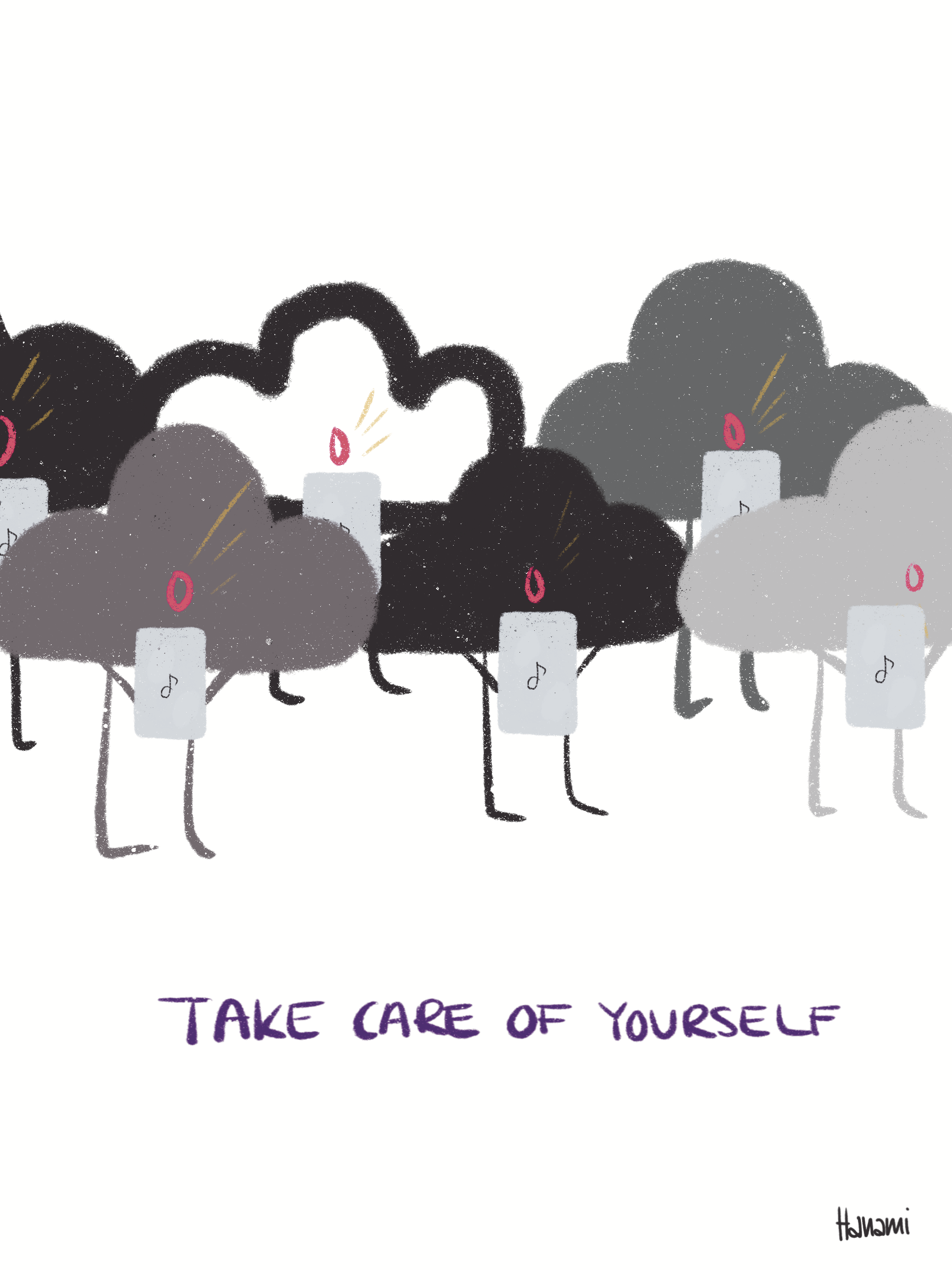 Postkarte Black Cloud - Chor