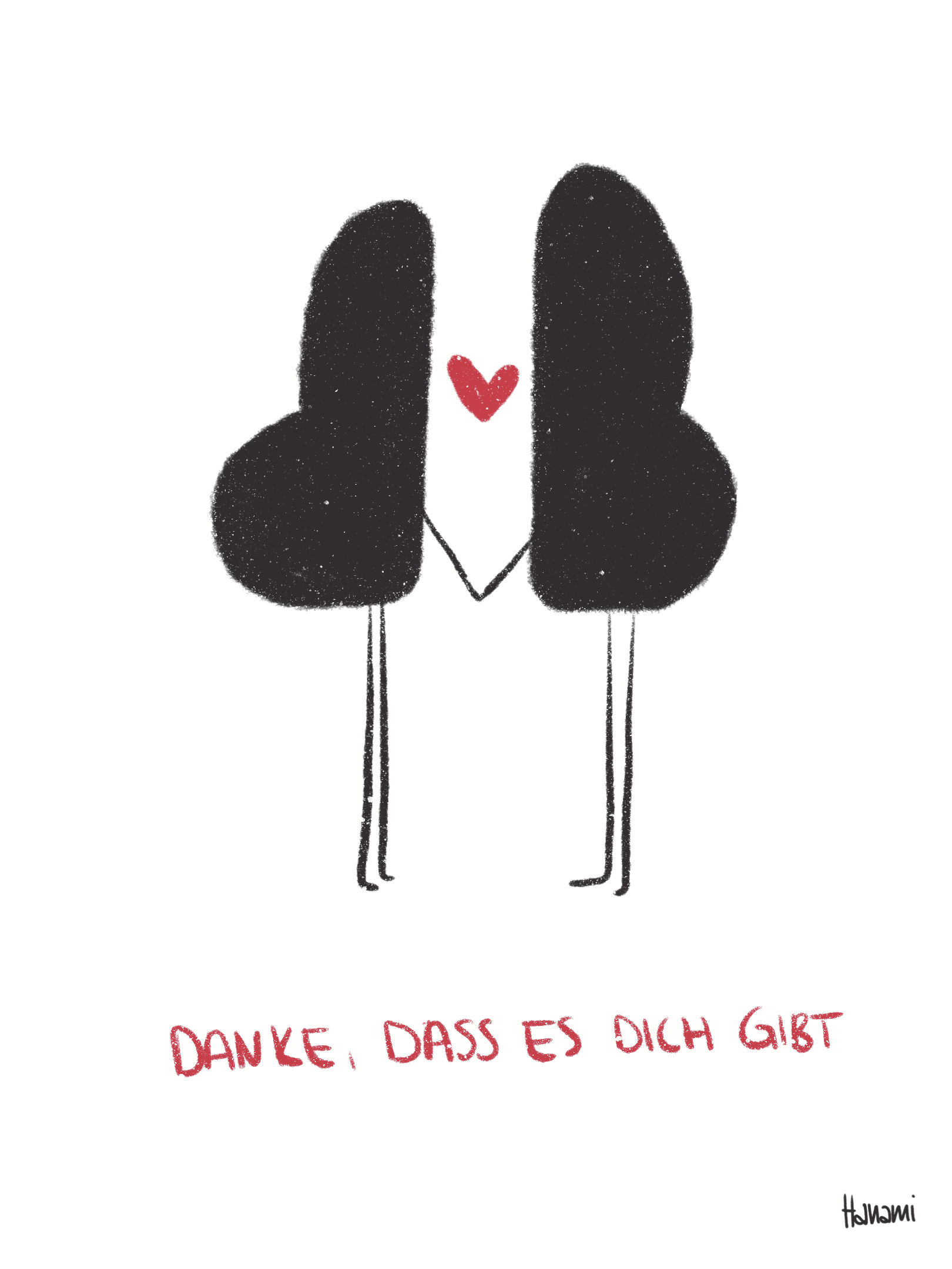 Postkarte Black Cloud - Danke