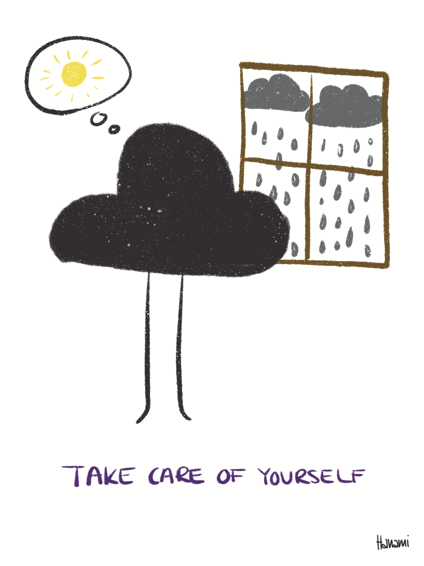 Postkarte Black Cloud - Trüb