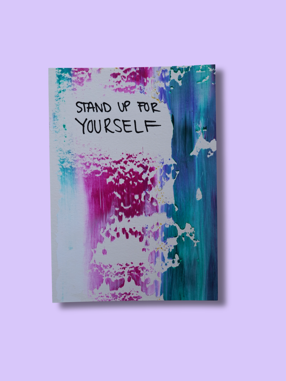 Unikat, Einzelstück, Postkarte, karte, i love you, why so perfect?, emotionen, du schaffst das, Nein, for yourself, stay soft, stand up for yourself