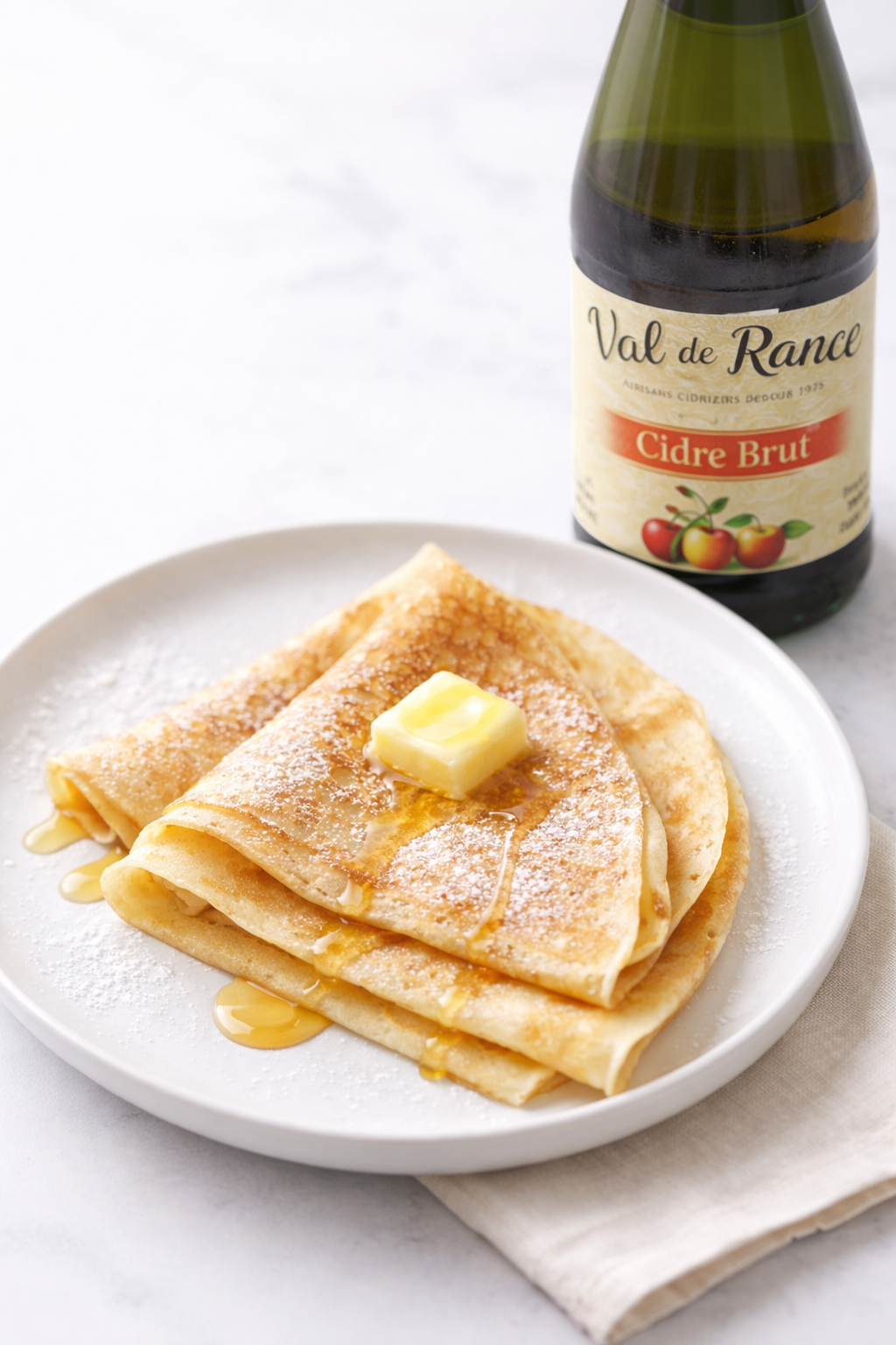 Crêpes beurre Sucre 4Pcs + Cidre brut