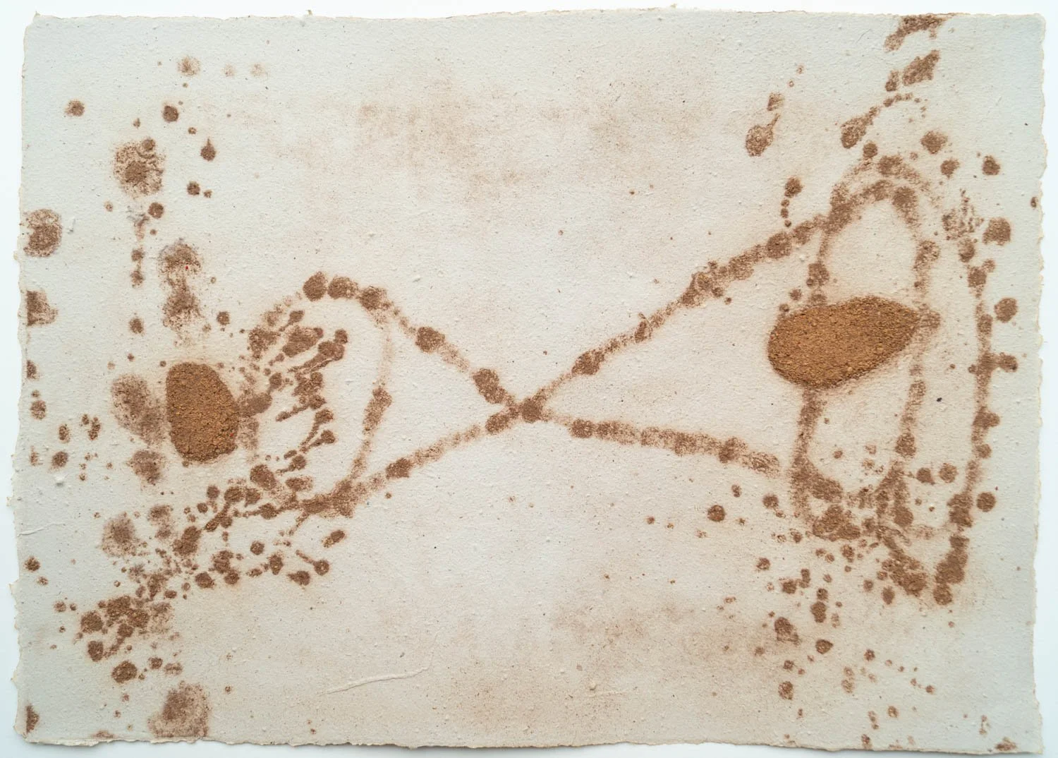 Microscopic view of neurons with brown-stained cell bodies and connecting dendrites and axons, on a beige background.